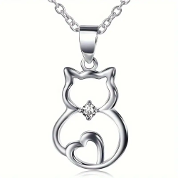 Collier Chat strass