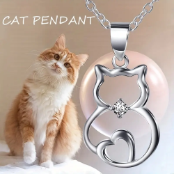 Collier Chat strass